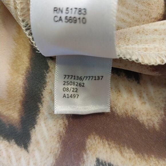 Maurices Striped Top Size Medium Brown Neutral Preppy Career Bohemian - Picture 8 of 8